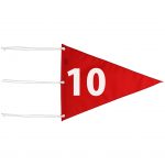 M-110　ナイロン三角旗番号付 ９枚セット（10〜18）