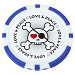 X-768　ポーカーチップ　ラブ＆ピース